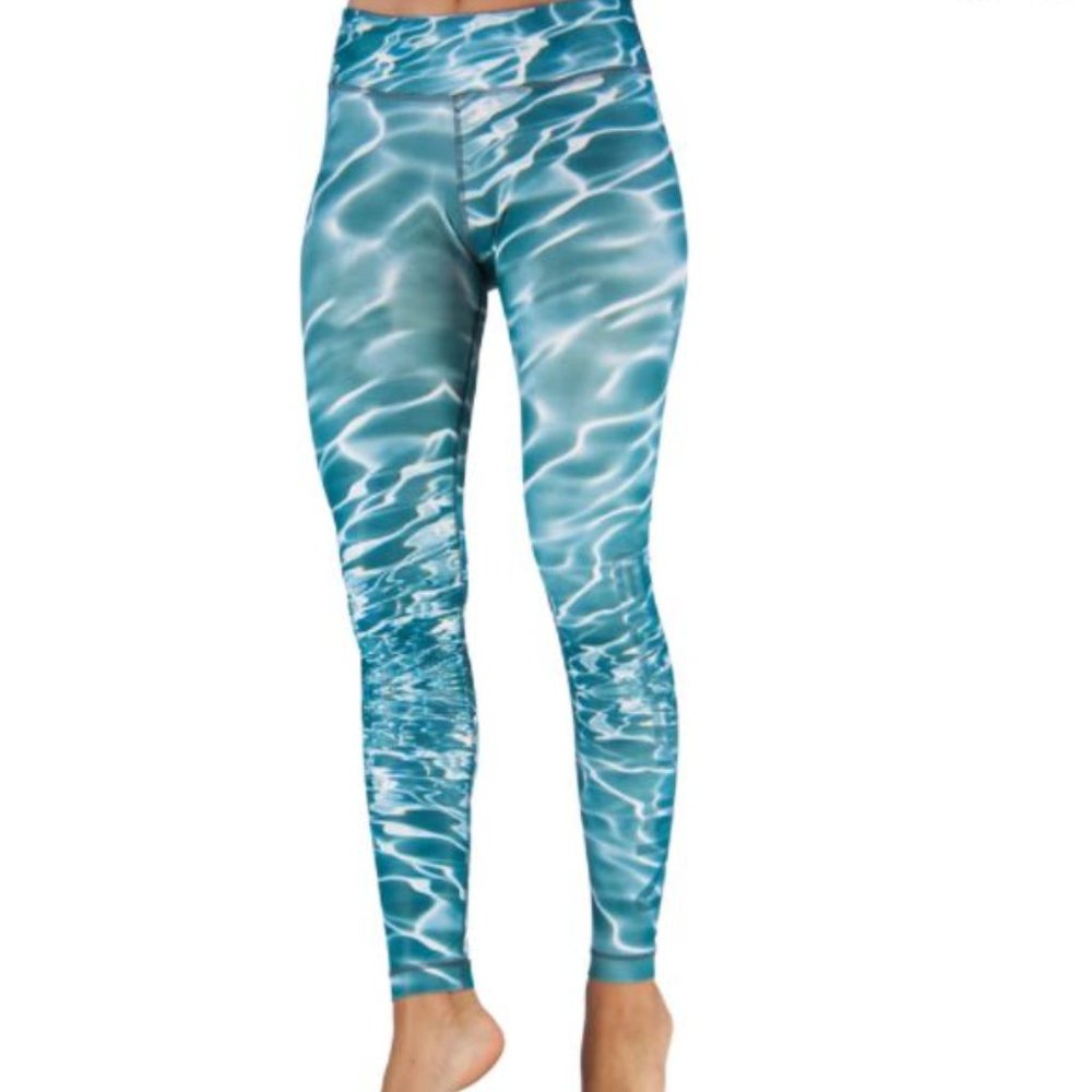Sexy Summer Niyama Sol Canada Aquarius Leggings M Water ripples. Beautiful!!